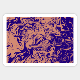 Retro Abstract Liquid Pattern #2 Sticker